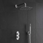 Delphi Theory Chrome Dual Concealed Shower Set with Large Drencher Head and Handset
