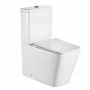 Delphi Torbole Rimless Close Coupled Toilet with Push Button Cistern White - Slim Soft Close Seat