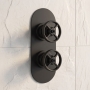 Delphi Turbine Matt Black 1-Outlet Dual Concealed Shower Valve
