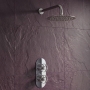 Delphi Turbine Chrome Dual Concealed Shower Set with Fixed Head