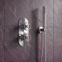 Delphi Turbine Chrome Dual Concealed Shower Set with Handset and Bracket