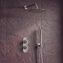 Delphi Turbine Chrome Dual Concealed Shower Set with Fixed Head and Handset