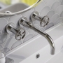 Delphi Turbine Chrome 3-Hole Wall Mounted Basin/Bath Mixer Tap