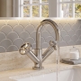 Delphi Turbine Chrome Mono Basin Mixer Tap (inc Press Top Waste)