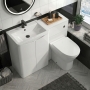 Delphi Vega Satin White 1100mm 2-Door Waterproof Bathroom Furniture Combination Unit