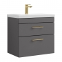 Delphi Versa 600mm 2-Drawer Wall Hung Vanity Unit