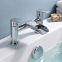 Delphi Whitby Chrome Pillar Mounted Bath Filler Tap
