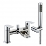 Delphi Whitby Bath Shower Mixer Tap with Shower Kit Pillar Mounted - Chrome