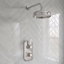Delphi Windsor Chrome Dual Concealed Shower Set with Fixed Head