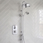 Delphi Windsor Chrome Dual Concealed Shower Set with Rigid Riser Kit
