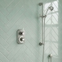 Delphi Windsor Brushed Pewter Dual Concealed Shower Set with Slide Rail Kit