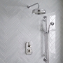 Delphi Windsor Chrome Dual Concealed Shower Set with Fixed Head and Slide Rail Kit