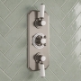 Delphi Windsor Brushed Pewter 2-Outlet Triple Concealed Shower Valve