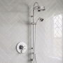 Delphi Windsor Chrome Dual Concentric Concealed Shower Set with Rigid Riser Kit