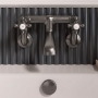 Delphi Windsor Crosshead Brushed Pewter Wall Mounted Bath Filler Tap