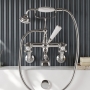 Delphi Windsor Crosshead Chrome Wall Mounted Bath Shower Mixer Tap