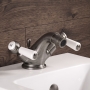Delphi Windsor Lever Brushed Pewter Bidet Mixer Tap (inc Waste)