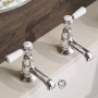 Delphi Windsor Lever Chrome Basin Hot and Cold Taps Pair