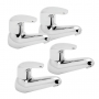 Deva Adore Basin Taps and Bath Taps - Chrome