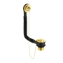 Deva 1 1/2 Inch Gold Bath Waste with Brass Plug and Chain