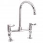 Deva Bridge Kitchen Sink Mixer Tap 3 Inch Lever Handles Chrome