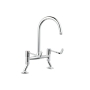 Deva Bridge Kitchen Sink Mixer Tap 6 Inch Lever Handles Chrome