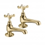 Deva Coronation Basin Taps Pair - Gold