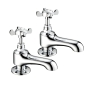 Deva Coronation Bath Taps Pair - Chrome