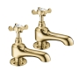 Deva Coronation Bath Taps Pair - Gold