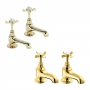 Deva Coronation Basin Taps and Bath Taps - Gold