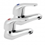 Deva Eider Bath Taps Pair - Chrome