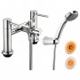 Deva Insignia Pillar Mounted Bath Shower Mixer 8 litre Flow Regulator Chrome