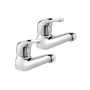 Deva Lace Modern Basin Taps Pair - Chrome