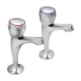 Deva Profile High Neck Kitchen Sink Taps Pair - Chrome