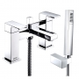 Deva Savvi MK2 Pillar Mounted Bath Shower Mixer Tap with Shower Kit and Wall Bracket - Chrome