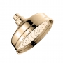 Deva 6 Inch Traditional Shower Head with Swivel Joint Gold