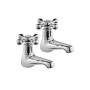 Deva Tudor Traditional Basin Taps Pair - Chrome