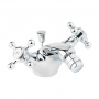 Deva Tudor Mono Bidet Mixer Tap Chrome with Pop Up Waste