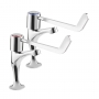 Deva Lever Action Kitchen Sink Taps With 6 inch Levers - Chrome