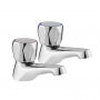 Deva Vitality Round Basin Taps Pair - Chrome