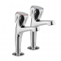 Deva Vitality Round Sink Taps Pair - Chrome