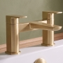 Duchy Caradon Brushed Brass Pillar Mounted Bath Filler Tap