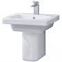 Duchy Ivy Basin and Semi Pedestal 650mm Wide 1 Tap Hole