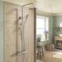 Duchy Kerensa Chrome Complete Mixer Shower with Fixed Head and Handset