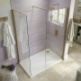 Duchy Padstow Brushed Brass Walk-In Shower Enclosure (inc Side Panel)