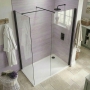 Duchy Padstow Matt Black Walk-In Shower Enclosure (inc Side Panel)