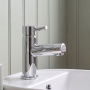 Duchy Penrose Chrome Mini Mono Basin Mixer Tap (inc Press Top Waste)