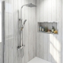 Duchy Piran Chrome Complete Mixer Shower with Fixed Head and Handset