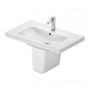 Duravit D-Code Basin and Semi Pedestal 800mm Wide - 1 Tap Hole