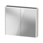 Duravit D-Code LED 2-Door Mirror Bathroom Cabinet 700mm H x 800mm W - Gloss White